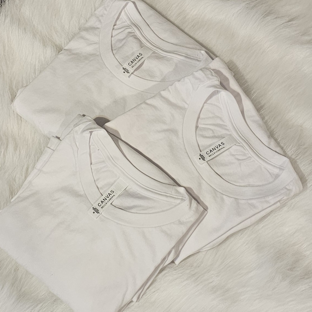 Canvas White T-Shirts Bundle Of 3